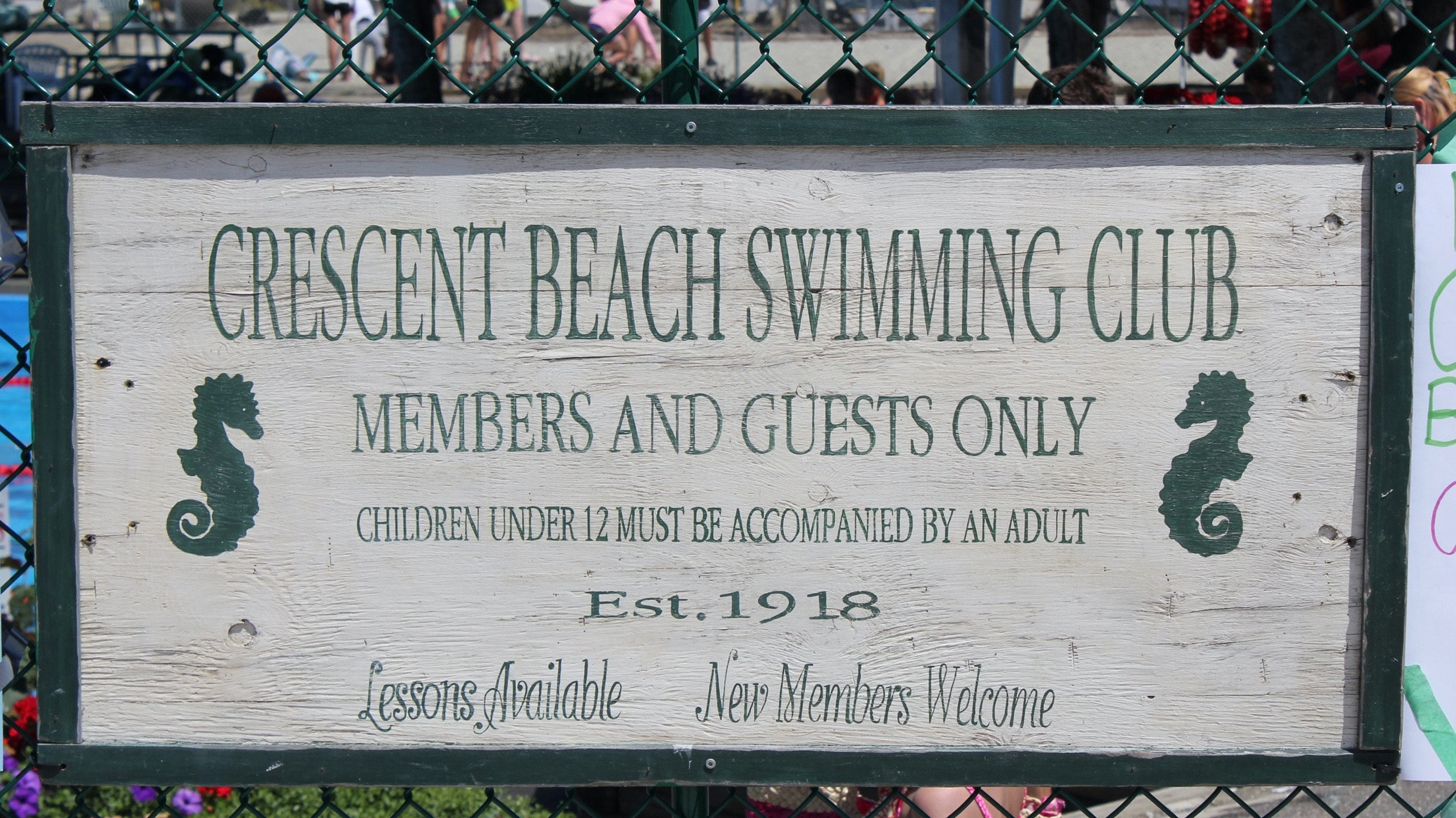 Crescent Beach Swimming Club established 1918