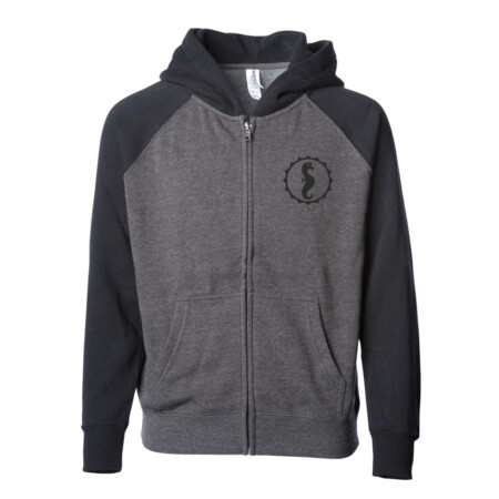 Zip Up Hooded Sweatshirt (Nickel Carbon)